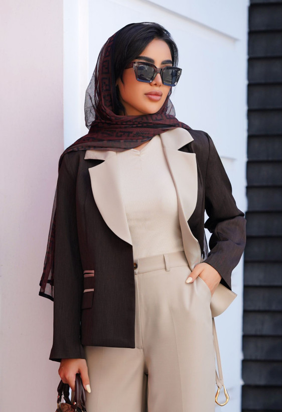 کت و شلوار مجلسی کمربنددار یقه اینگلیسی جنس کارتیر